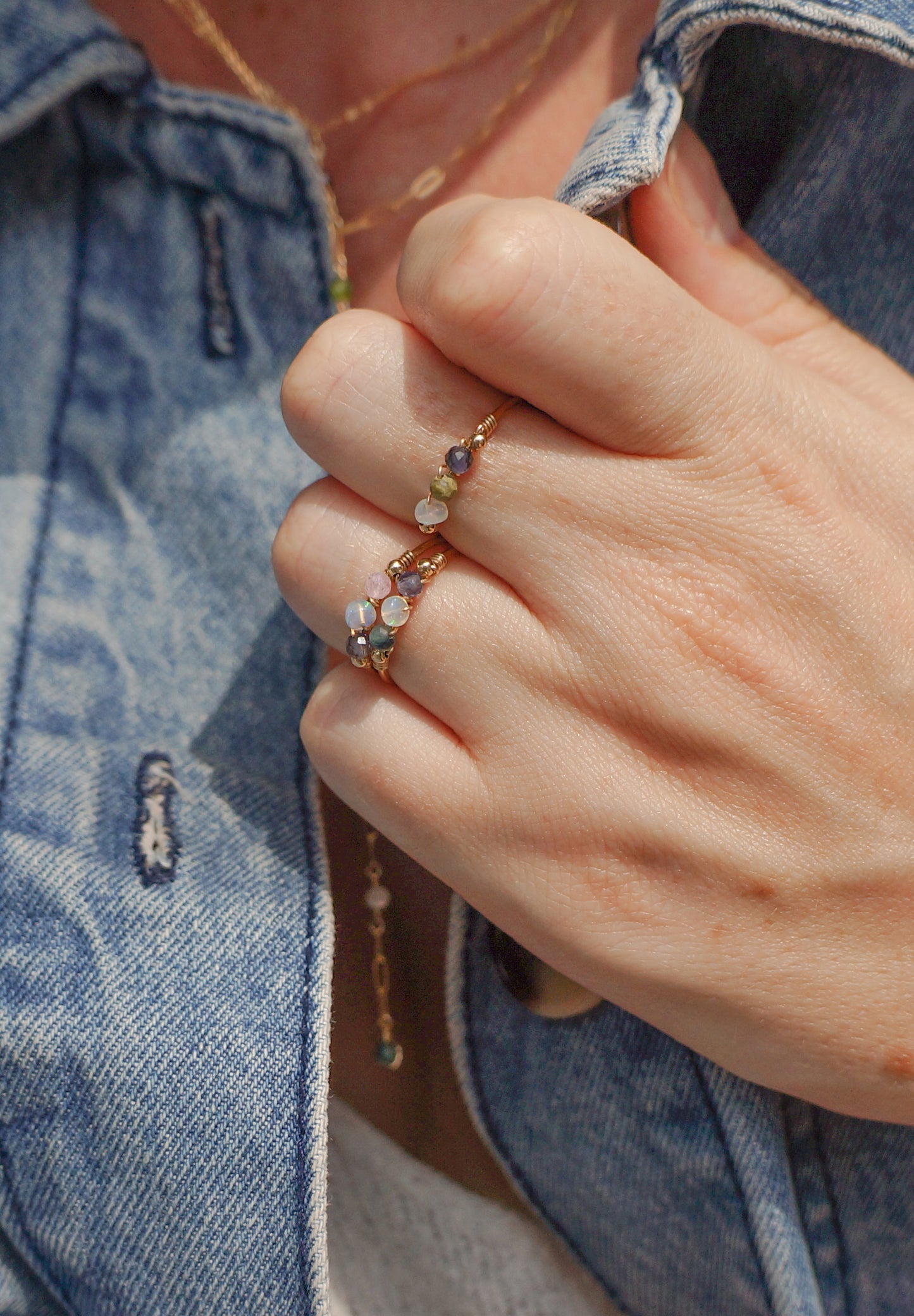 Toi - Bague trois pierres